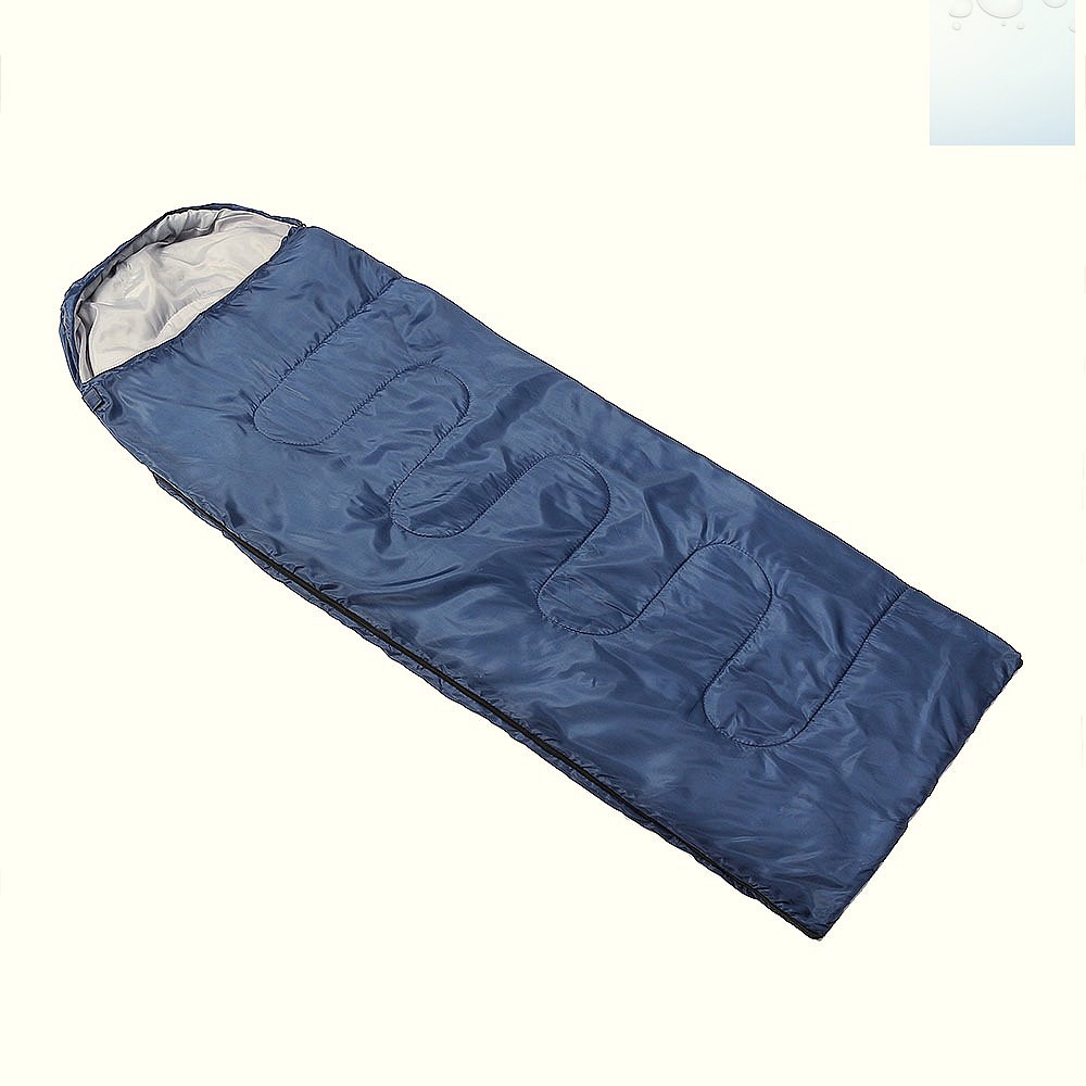 솜충전 슬리핑백 야외 1인용 침낭 블루 보온 잠자리 산행 산악 야전 침낭