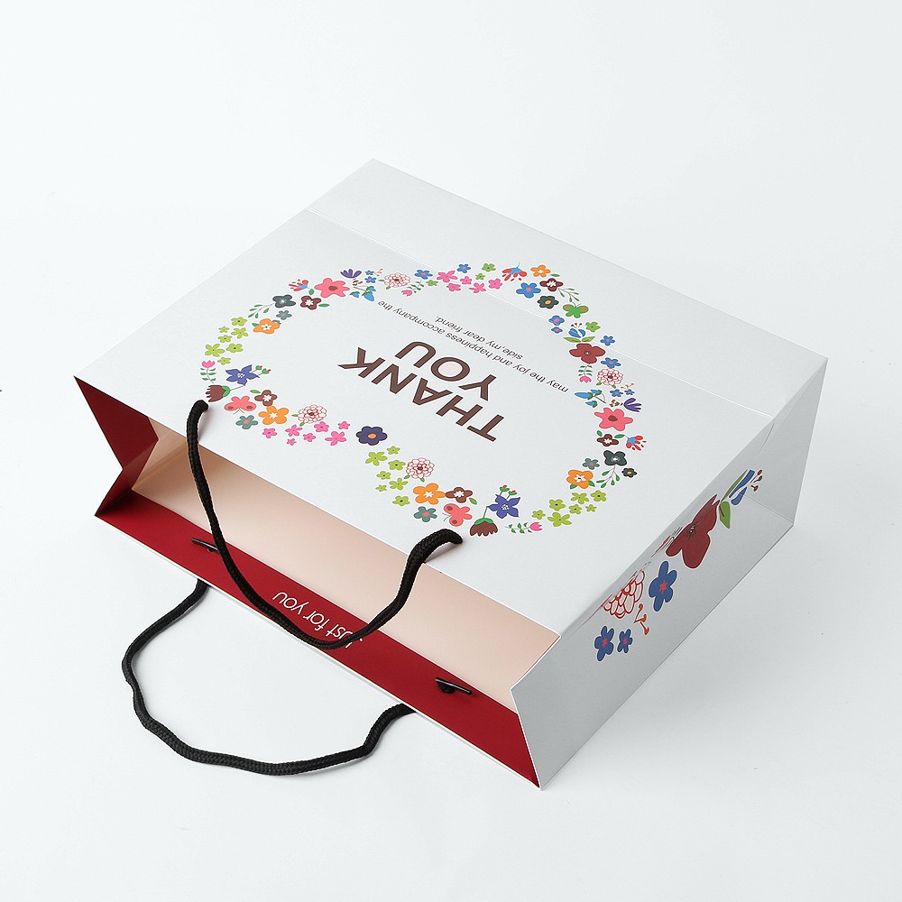 Oce 땡큐 코팅 종이 쇼핑백 1p 화이트 31x25 선물 종이 백 기프트 패킹 케이스 선물 가방