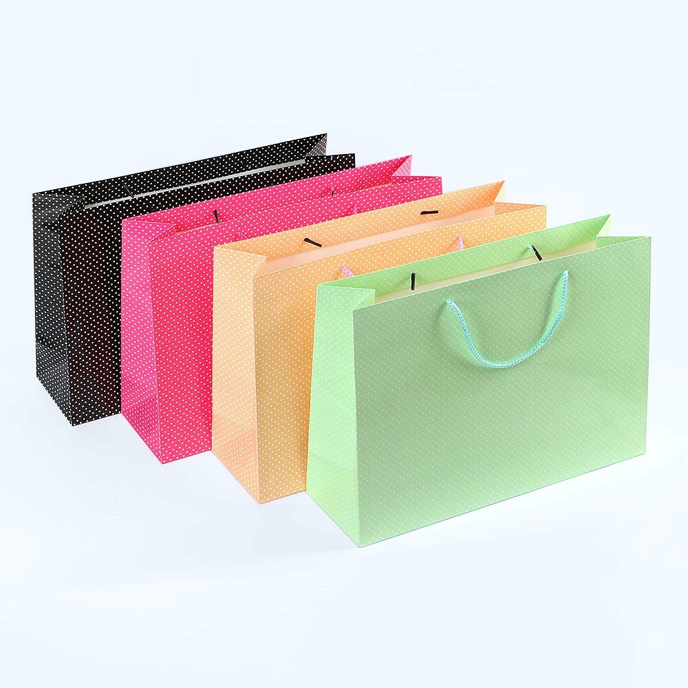 Oce 땡땡이 종이 쇼핑백 1p 37.5x27.5 선물 종이 백 선물 가방 페이퍼 팩킹
