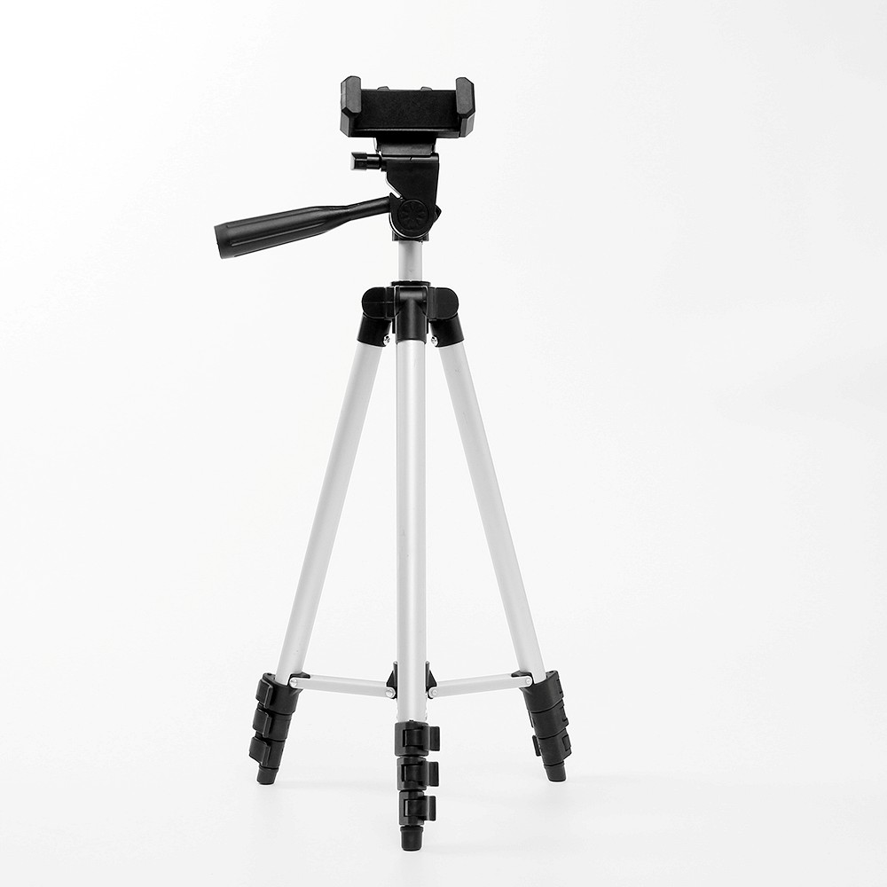 Oce 폰 카메라 마운트 스탠드 130cm 실버 동영상 유튜브 삼각대 튼튼한 사진 다리 액션캡 홀더