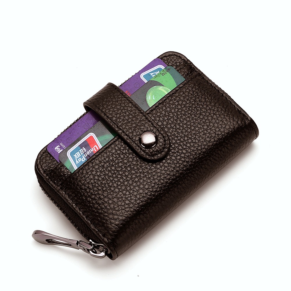 Oce 소가죽 신분증 포켓 얇은 지갑 브라운 소형 명함 purse 라운딩 카드지갑 빈티지 지폐 클립