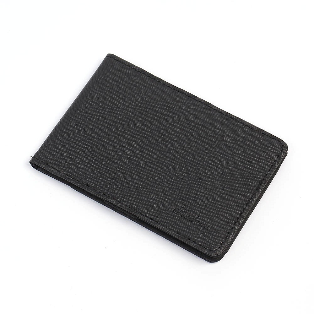 Oce 레더 얇은 카드 포켓 지폐 지갑 블랙 빈티지 지폐 클립 인조가죽 카드지갑 달러 wallet