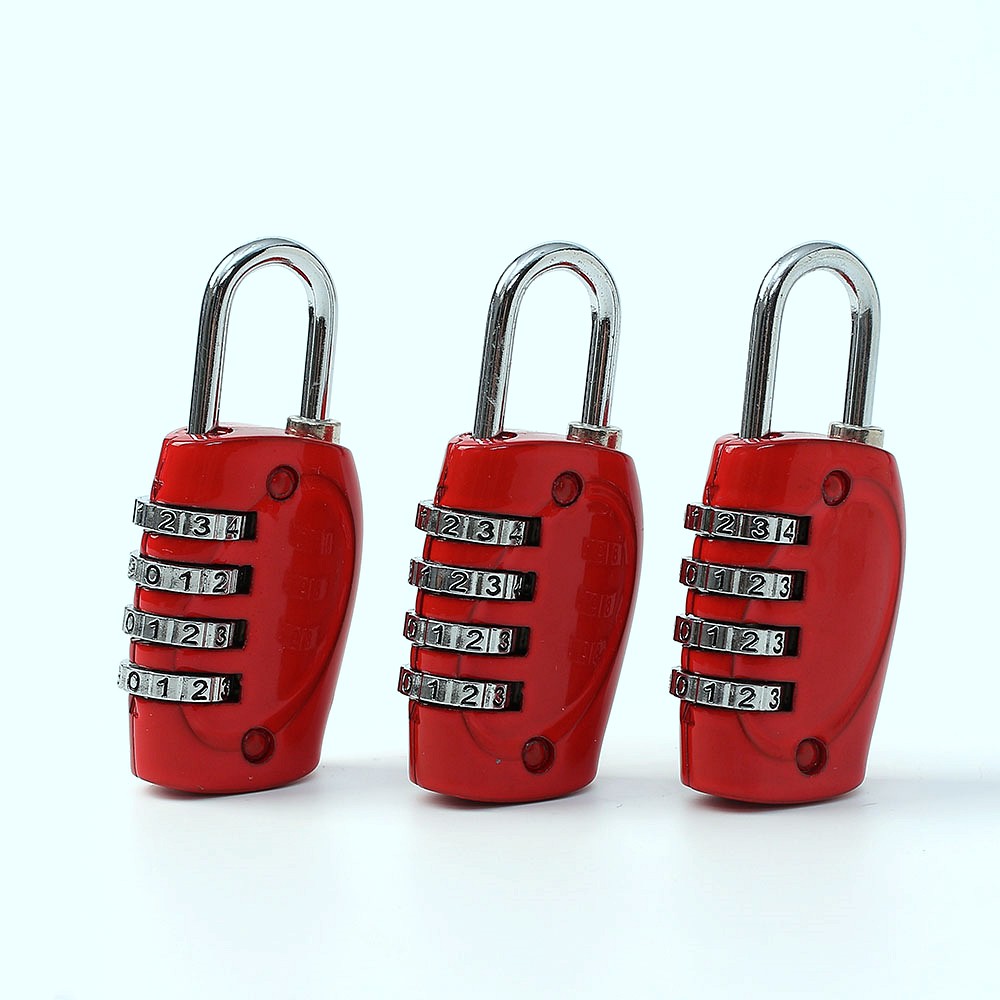 Oce 원형 번호키 자물쇠 3p B 레드 번호 열쇠 여행 가방 안전장치 유모차 자물쇠 넘버키