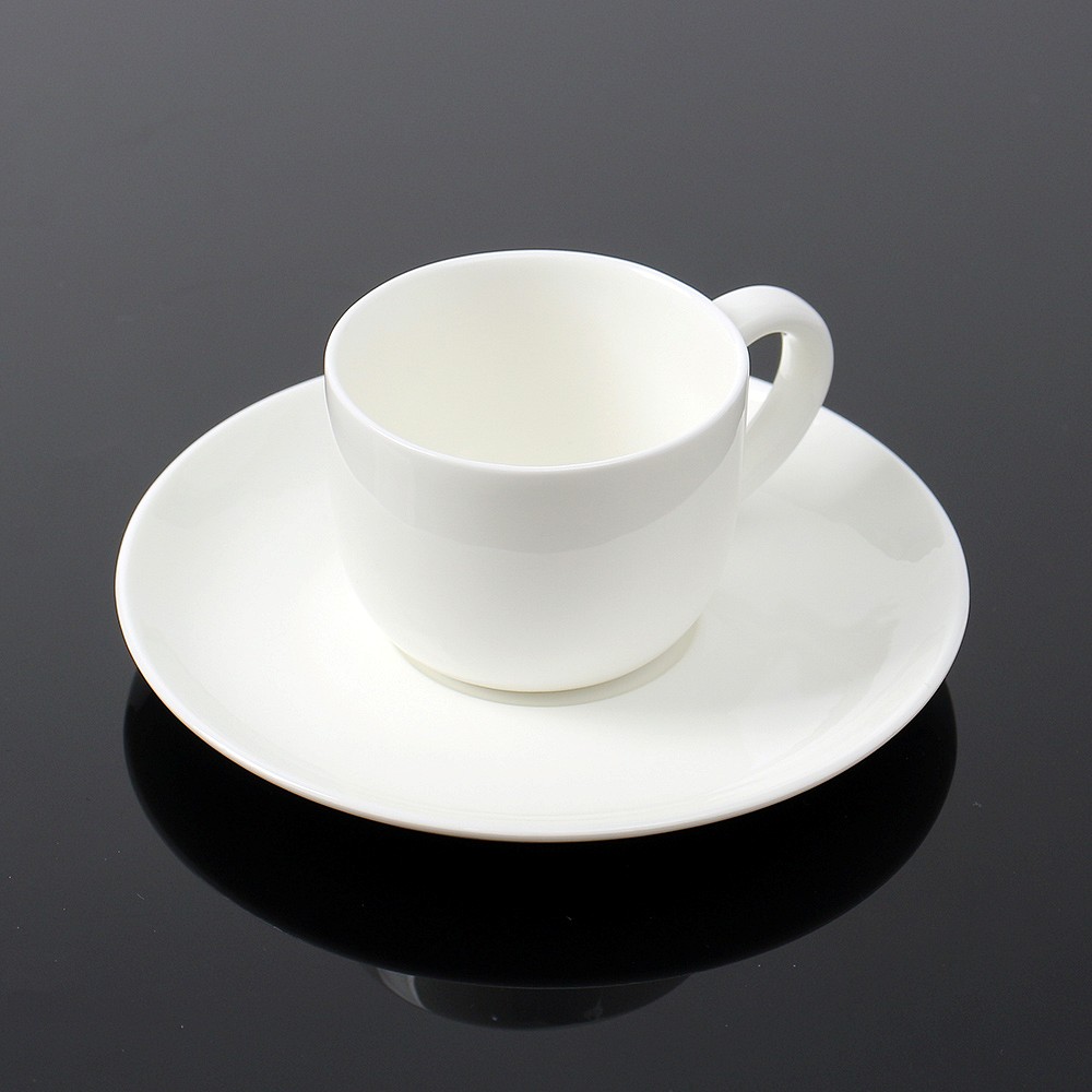 Oce 순백 에스프레소 커피 컵 받침 set 100ml 미니 차잔 예쁜 커피 컵 작은 커피잔