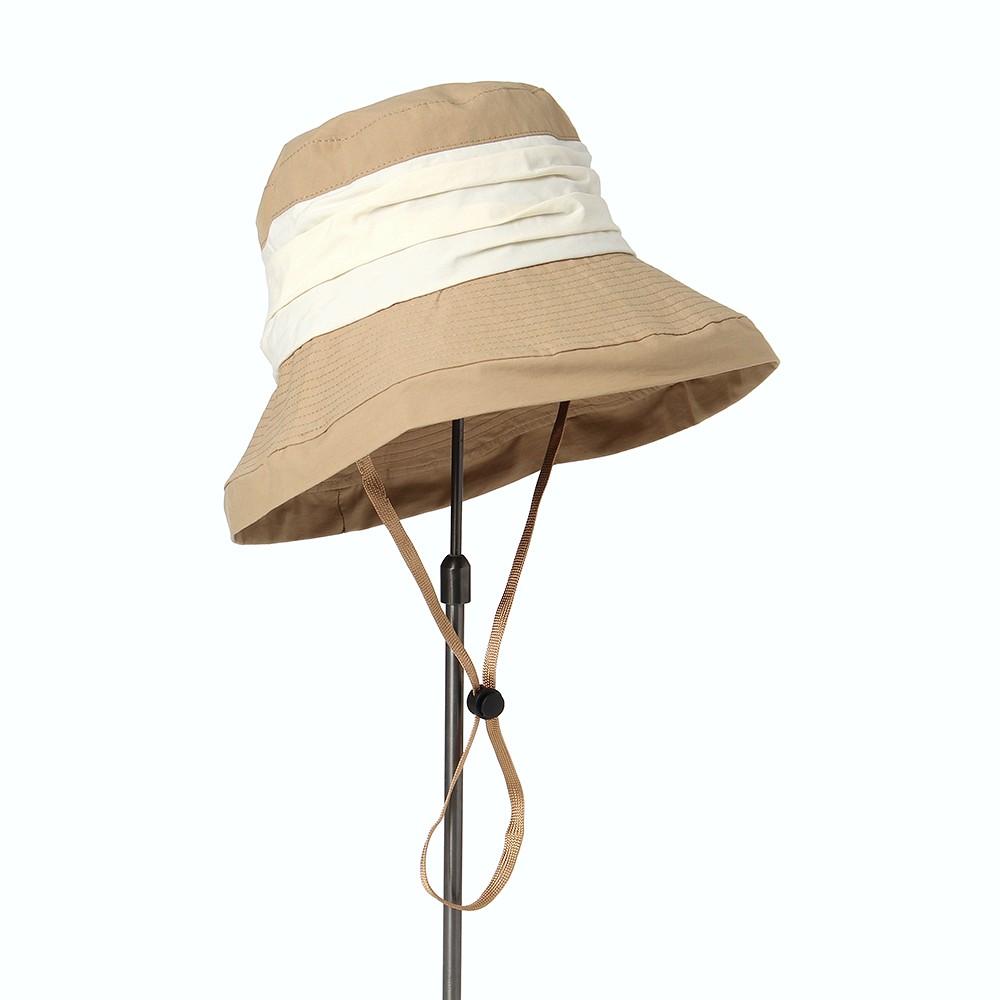 Oce 심플 여성 넓은 챙 면 모자 브라운 데일리 여행 벙거지 자외선 차단 썬캡 넥커버 캡
