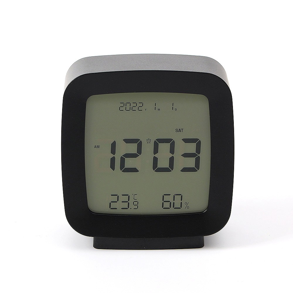 Oce 데스크 시계 디지털 탁상시계 블랙 책상 디지털온도계 숫자 워치 클락 테이블 시계