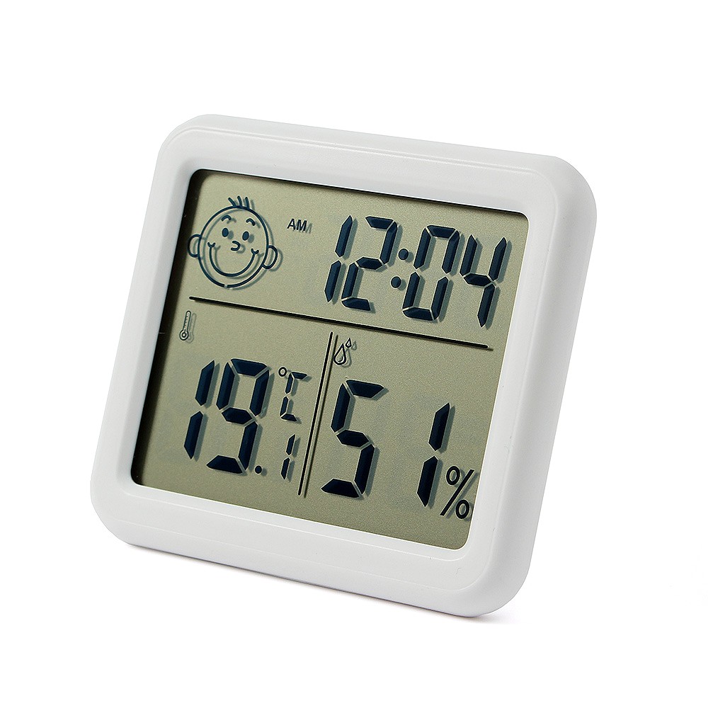 Oce 화이트 데스크 시계 디지털 탁상시계 테이블 시계 스마트 탁상시계 책상 디지털온도계