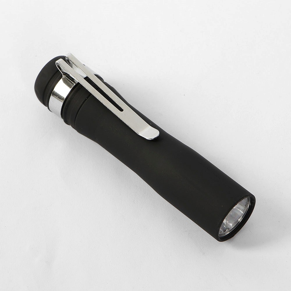 Oce 비상용 손전등 클립 소형 LED 후레쉬 블랙 렌턴 라이트 밝은 손전등 휴대용 랜턴
