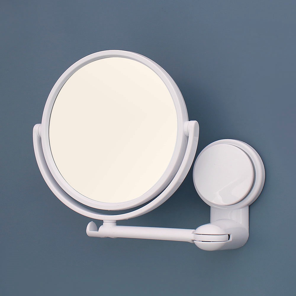 Oce 최대하중 3kg 벽부착 회전 거울 단면 사우나 화장실 벽거울 소품 걸이 흡착 거울 욕실 면경