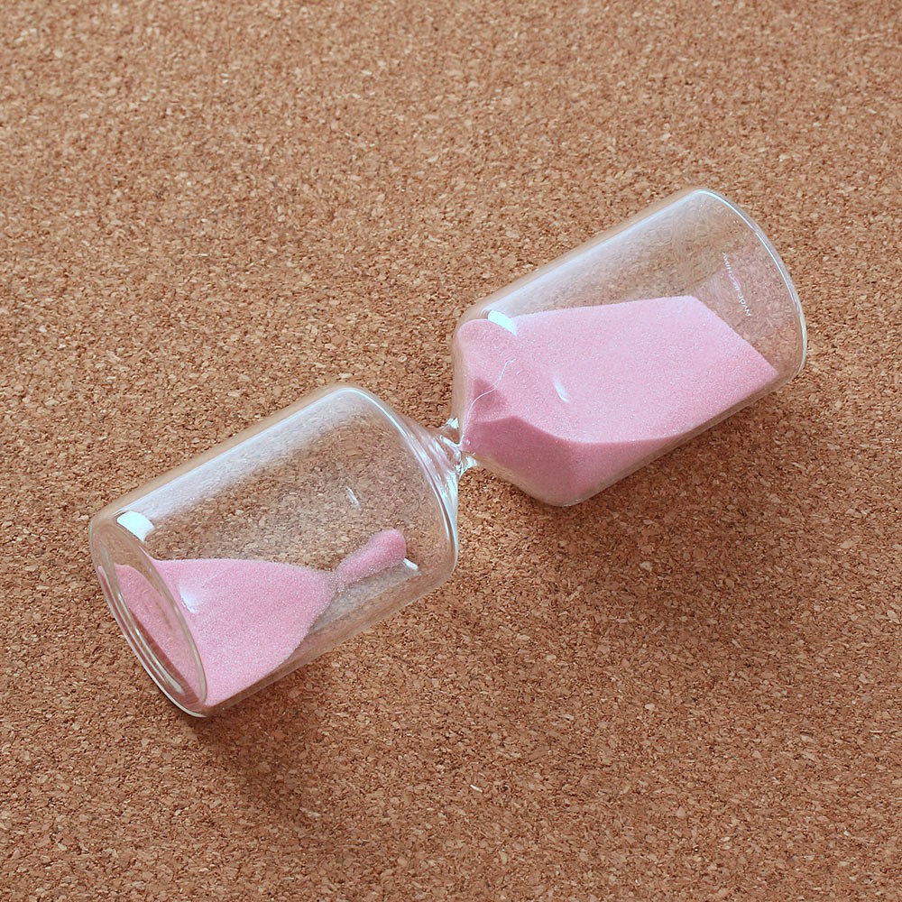 Oce sandglass 모래 놀이 시계 15분 핑크 유리 시개 힐링 소품 모래시게 샌드 워치