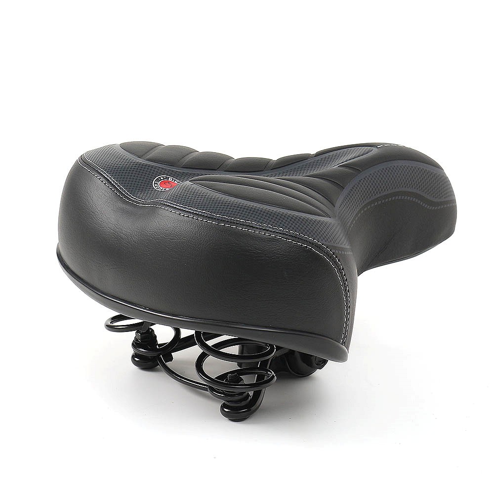 Oce 자전거 의자 굴곡 스프링 안장 블랙 쿠션 새들 안전띠 전립선 의자  편안한 로드 패드