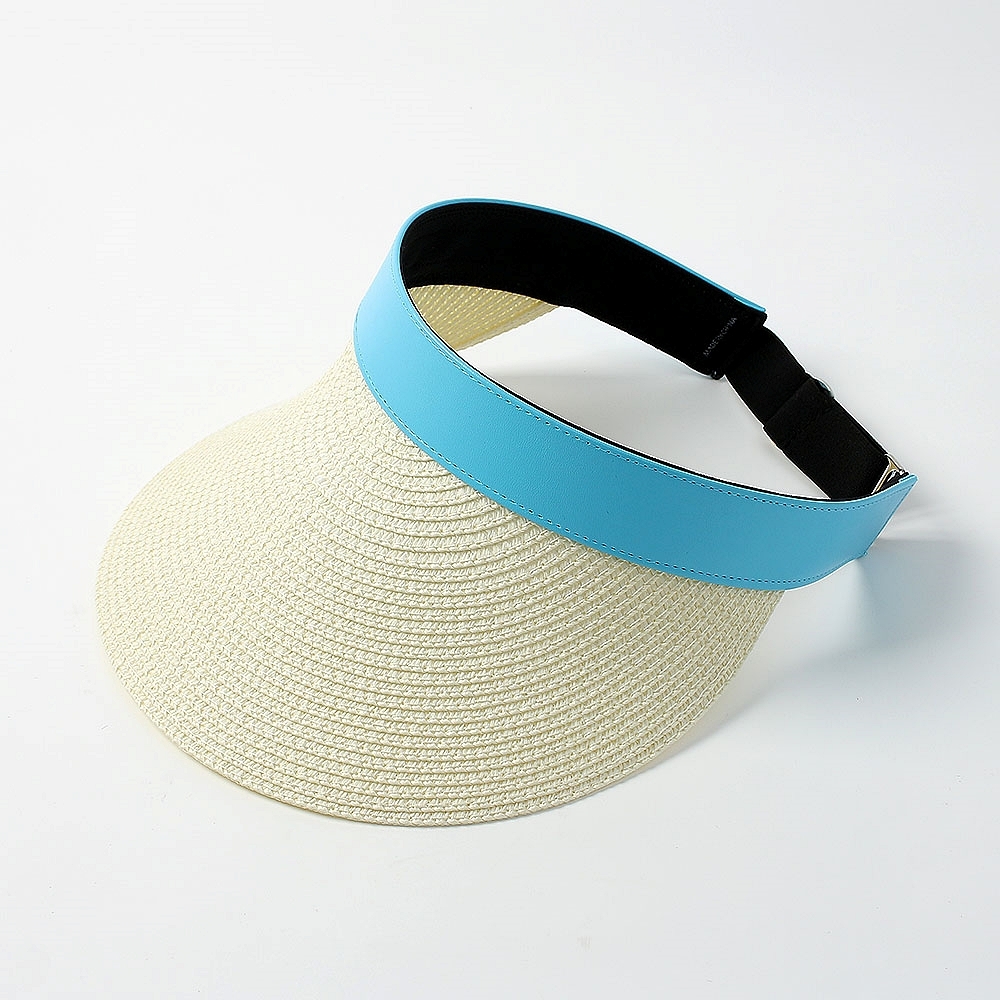 Oce 가벼운 접는 썬캡 종이 쿨모자 블루 휴대용 접이식 조깅모 바캉스 지사 모자 운전 골프 선캡