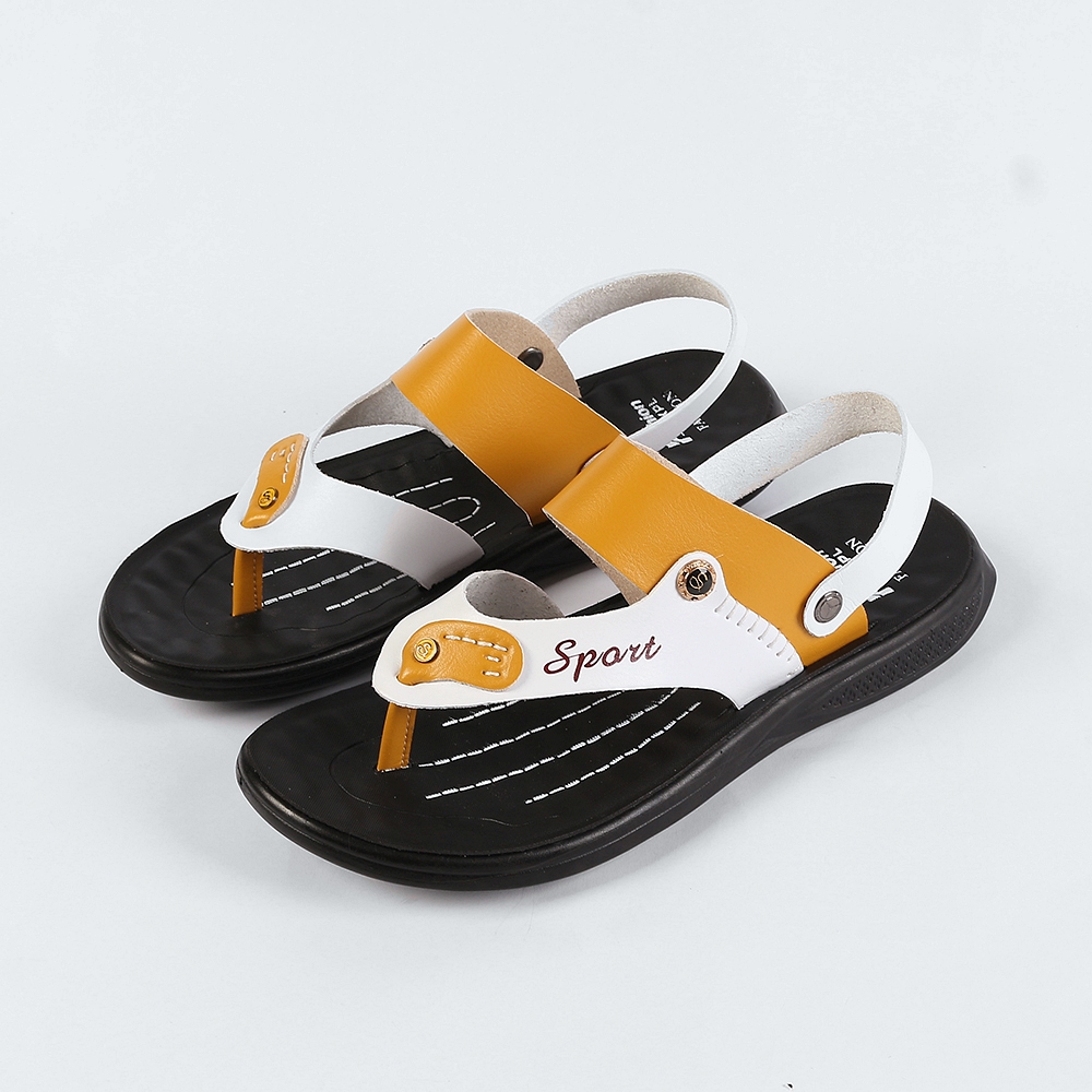 Oce 플리플랍 비치 슬리퍼 조리 샌들 옐로우 265mm 푹신한 쿠션 슬리퍼 여름 신발 여성화 남성화