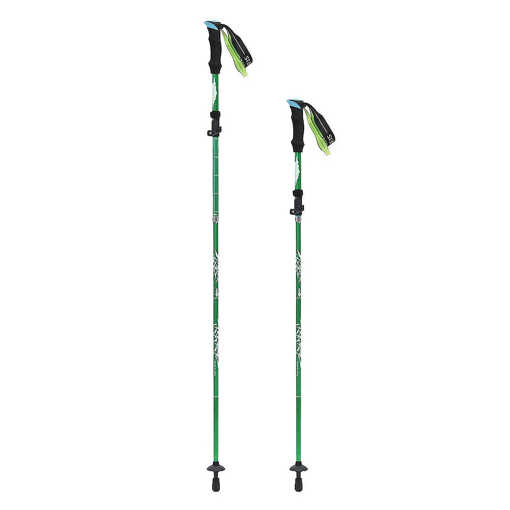 Oce 컬러 접이식 경량 등산 지팡이 130cm 그린 휴대용 산악 지팡이 산책 폴데 도보 워킹 스틱