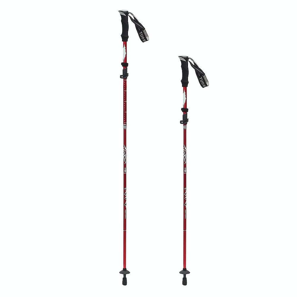 Oce 컬러 접이식 경량 등산 지팡이 130cm 레드 산행 지팽이 가벼운 등산스틱 휴대용 산악 지팡이