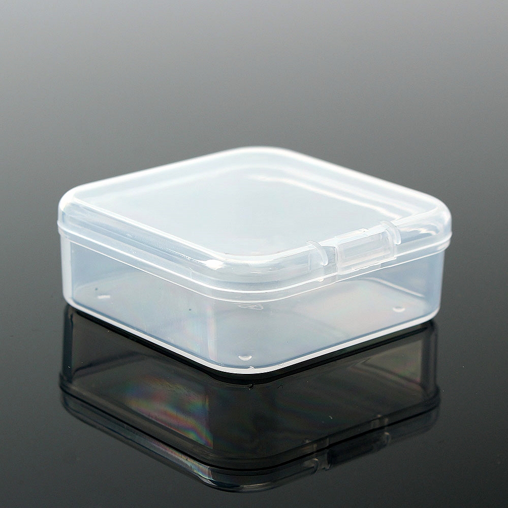 Oce 헤어핀 정리함 플라스틱 빈통 10p 5.5x5.5 공구 아크릴 박스 단추 공예 비즈 케이스 투명 뚜껑 상자