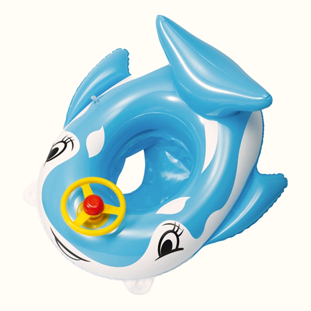 Oce 돌고래 물놀이 핸들 아기 유아 튜브 블루 물놀이 용품 바다 비치 수영 장비 물 투부