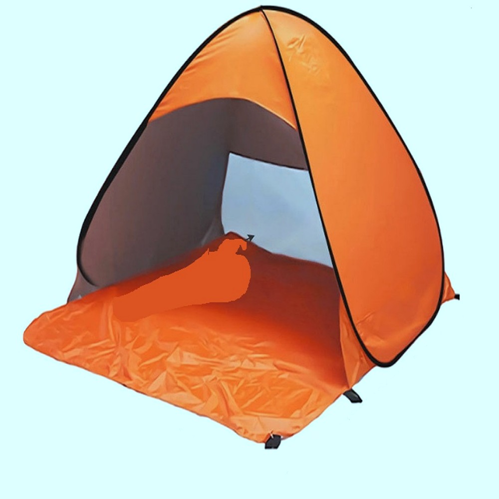 Oce 그라운드시트 방수 야외 천막 간이 텐트 2인용 오렌지 햇빛 가리개 물놀이 그늘막 해변 선쉐이드