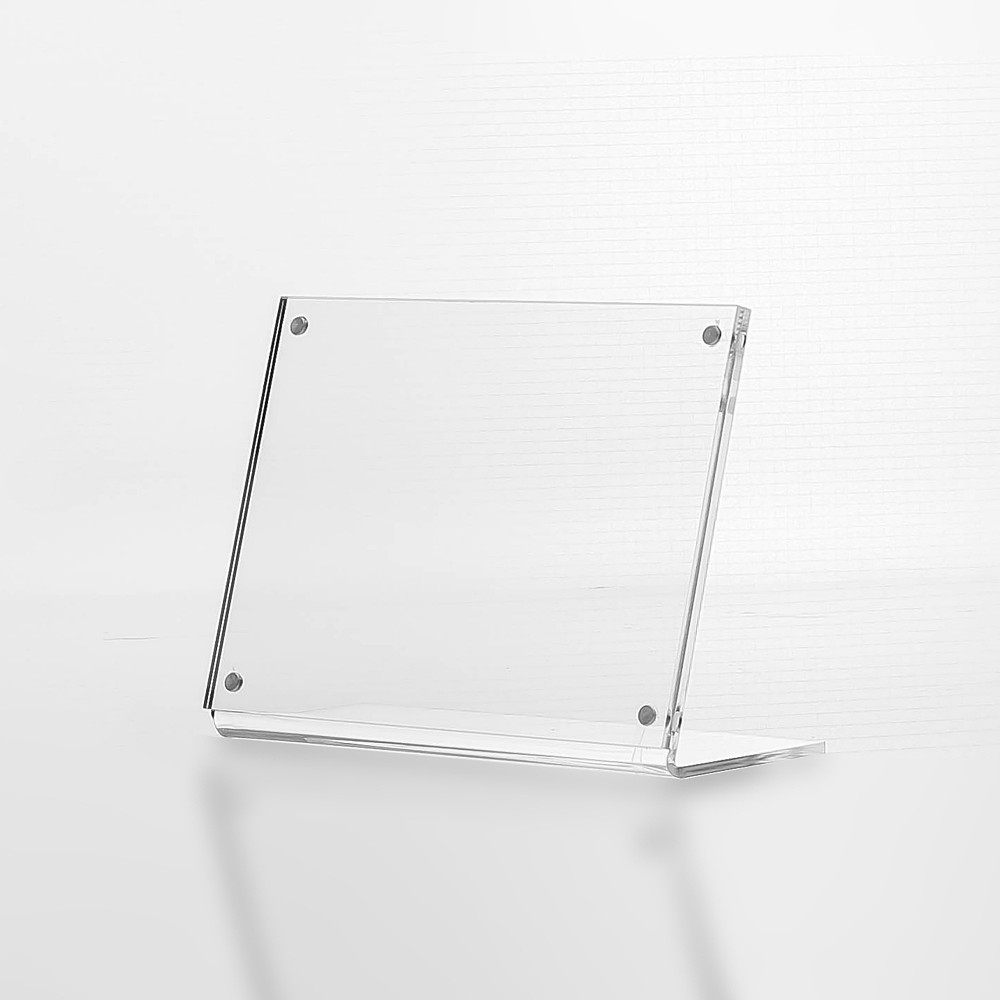 포스터 스탠드 테이블 메뉴판 자석 꽂이 15x10cm 가로 탁상쇼케이스 POP사인스탠드 테이블텐트