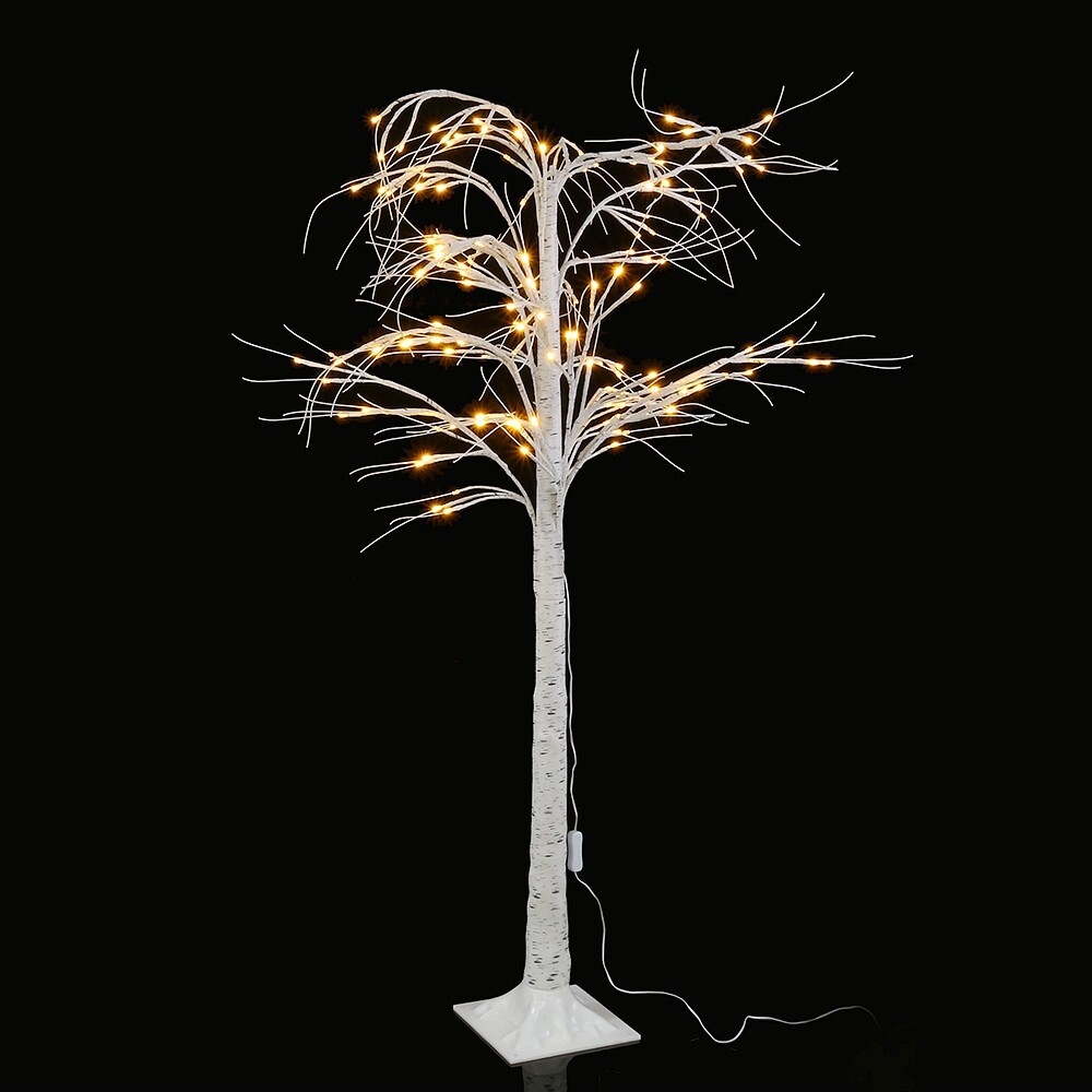 Oce 인테리어 자작 나무 스탠드 조명 180cm USBLED나무 데코거실램프 기념일차박캠핑