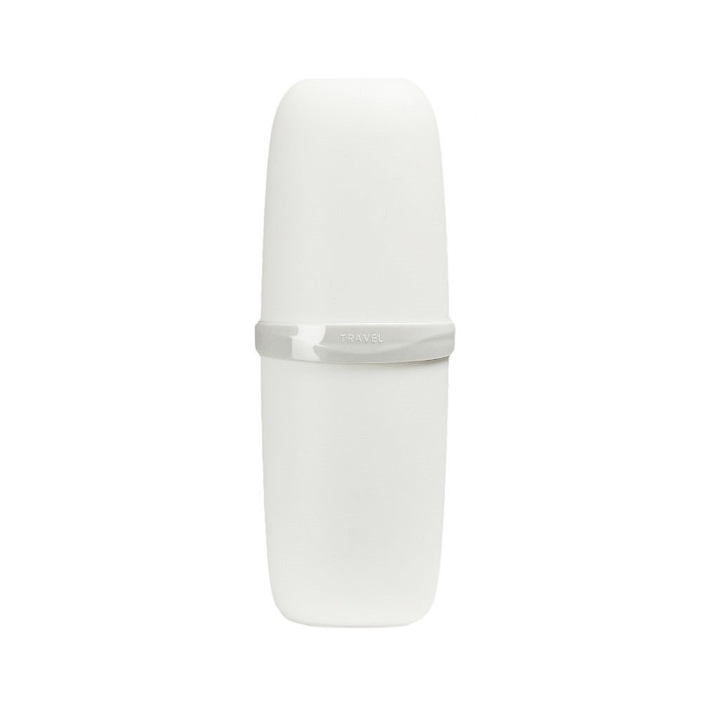 Oce 휴대용 양치컵 칫솔 치약 면도기 케이스 화이트 치약통 칫솔 꽂이 뚜껑 물컵