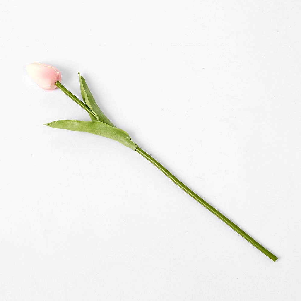 Oce 예쁜 조화 꽃한송이 튤립 연핑크 인테리어 조화 튤립 웨딩 선물 꽃다발 꽃잎 플라워 데코