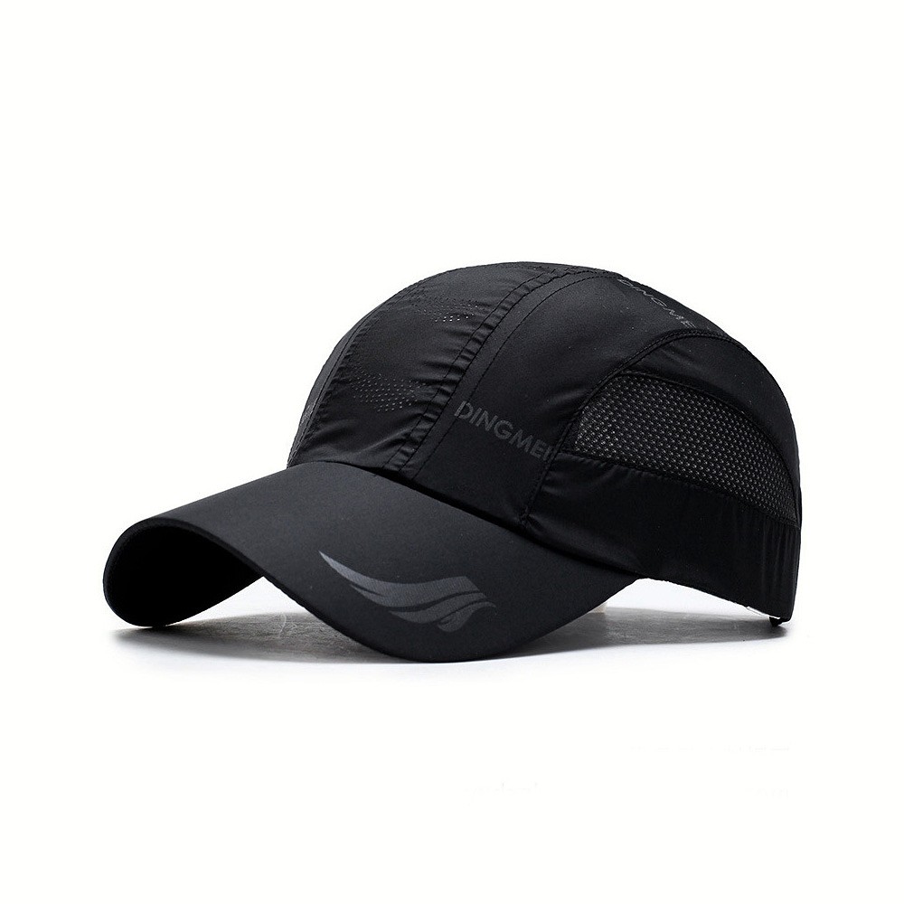 Oce 망사 가벼운 모자 조깅 운동 스냅백 블랙 남성여성메쉬볼캡 스쿠터자전거 자외선차단캠핑캡