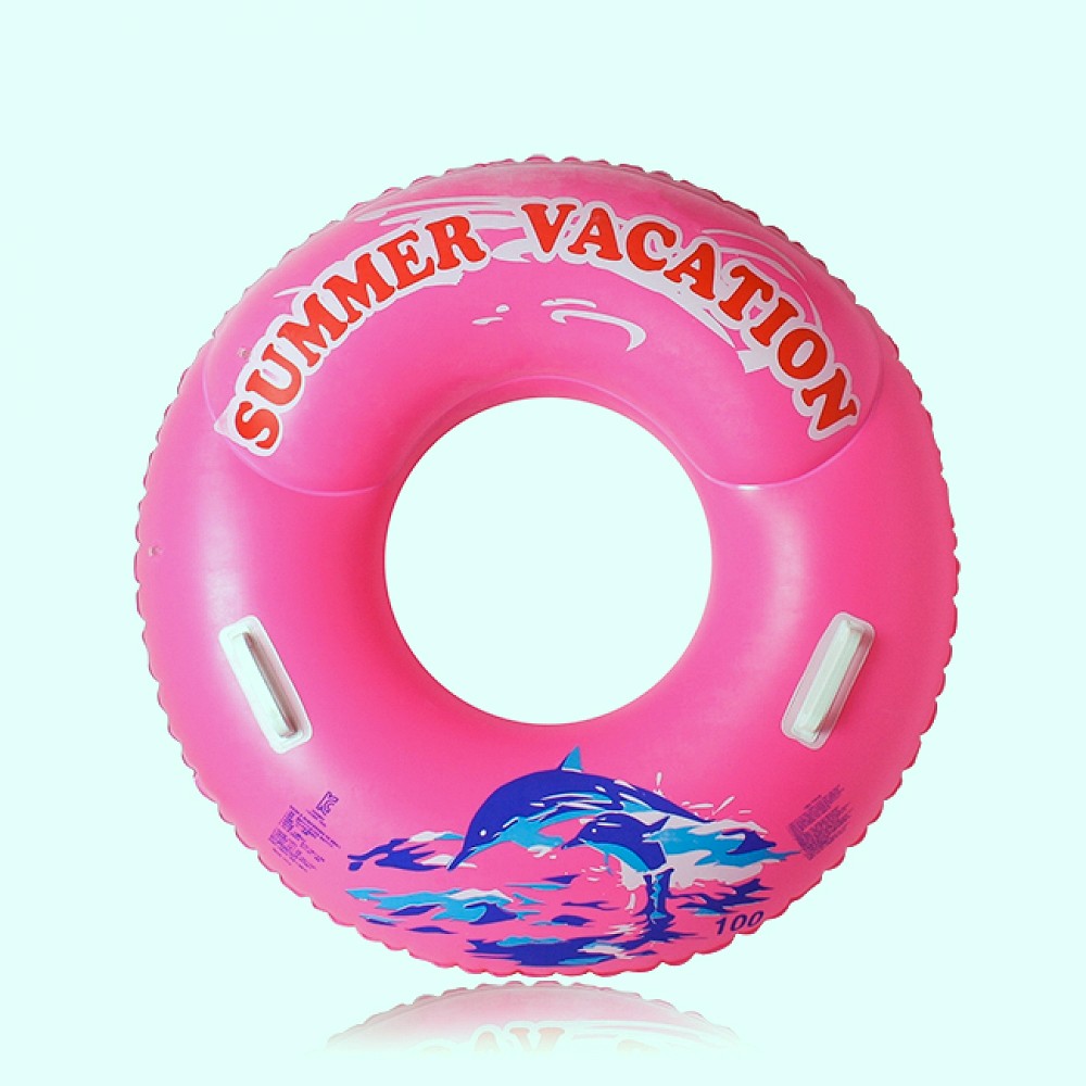 Oce kc 손잡이 도넛 베개 튜브 핑크 100cm 쿠션매트 바다수영장비 목이중원형투브