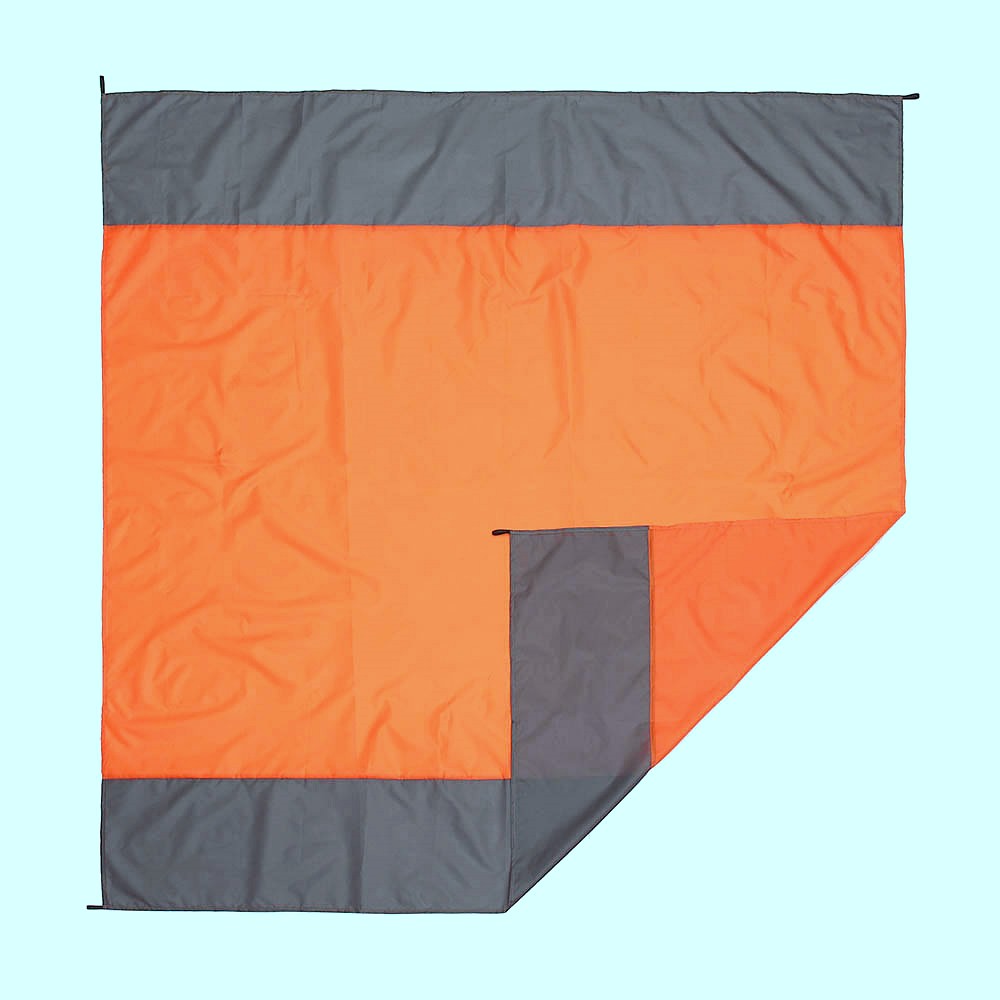 Oce 캠핑 텐트 방수포 고정팩 파우치 세트 210x200 오렌지 돗자리대용 햇빛가림막 야외매트