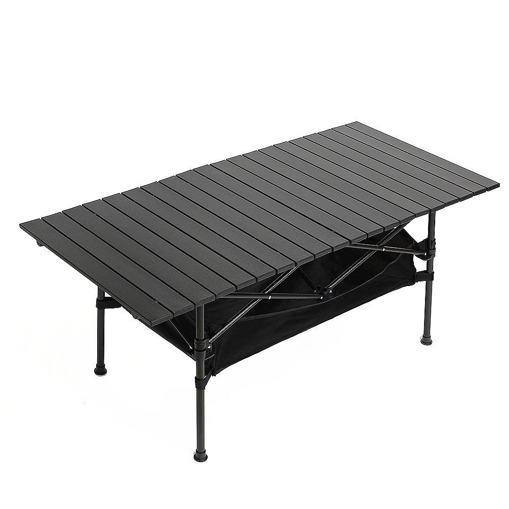 Oce 알미늄합금 경량 수납 테이블 야외용 접는 식탁 118x55 간의 작업대 다용도 이동 책상 휴대용 롤 식탁
