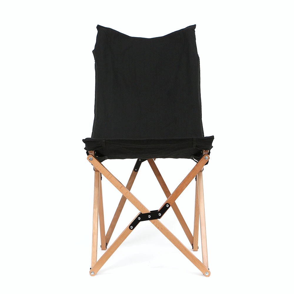 야외 우드 체어 원목 간이 천 의자 블랙 베란다목재 베란다발코니 캠핑감성