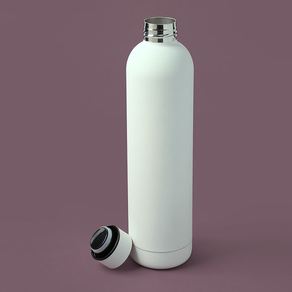 Oce FDA 실리콘 텀블러 예쁜 보온병 1L 화이트 보온 물통 음료 티 커피 보온통 휴대용 보틀