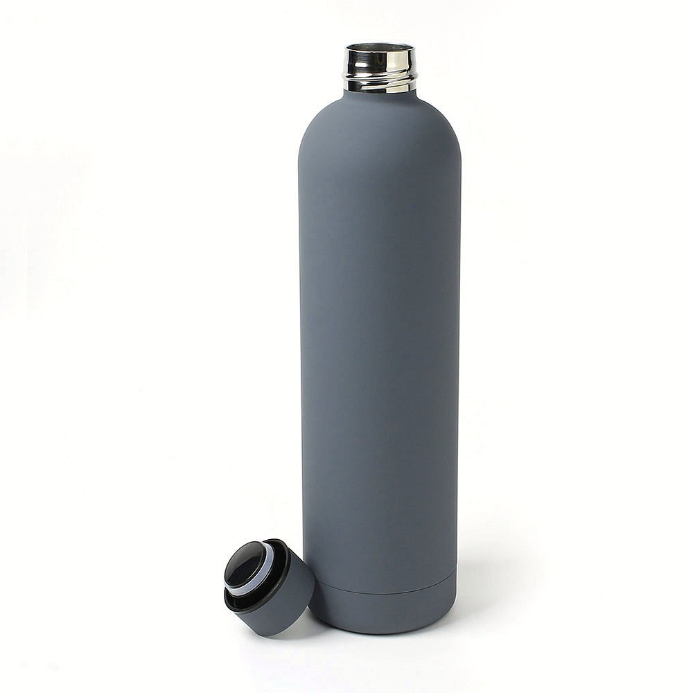 Oce FDA 실리콘 텀블러 예쁜 보온병 750ml 그레이 밀폐 물병 음료 티 커피 보온통 휴대용 텀블러