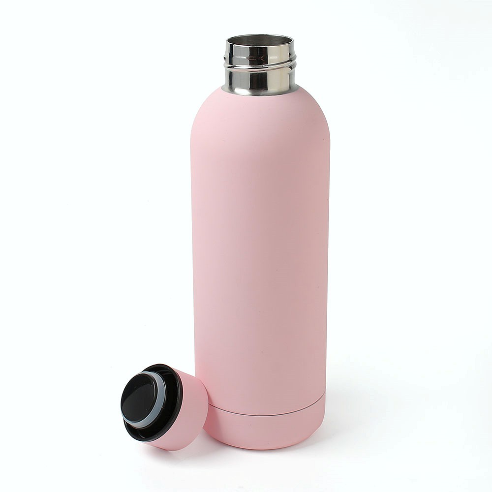 Oce FDA 실리콘 텀블러 예쁜 보온병 1L 핑크 이중 스텐 보냉병 밀폐 물병 휴대용 보틀