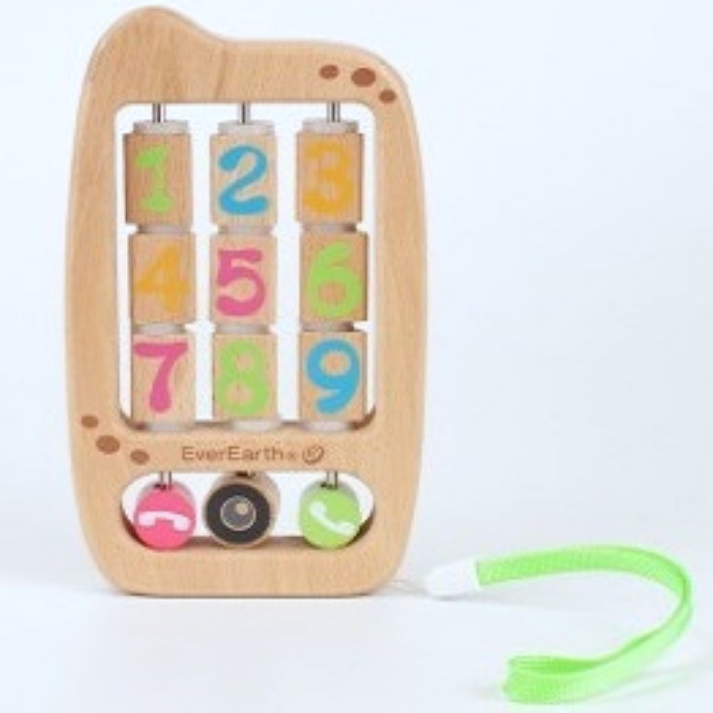 Oce 아기 장난감 핸드폰 스트랩 포함 원목 장난감 돌아기 장난감 나무 블럭