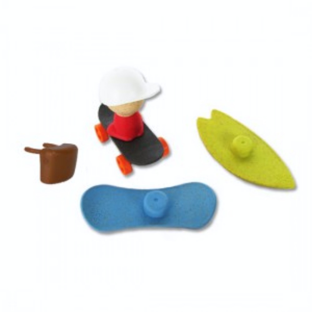 Oce 상상력 자극 보드 타는 장난감 인형 아기 장난감 재활용 장난감 스케이트 보드 인형