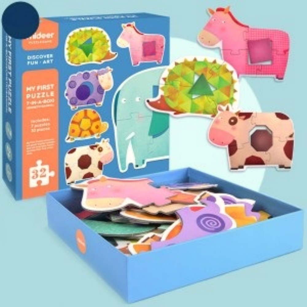 Oce 유아 교구 종이 퍼즐 애니멀 만들기 조카 선물 2살 장난감 소근육 발달