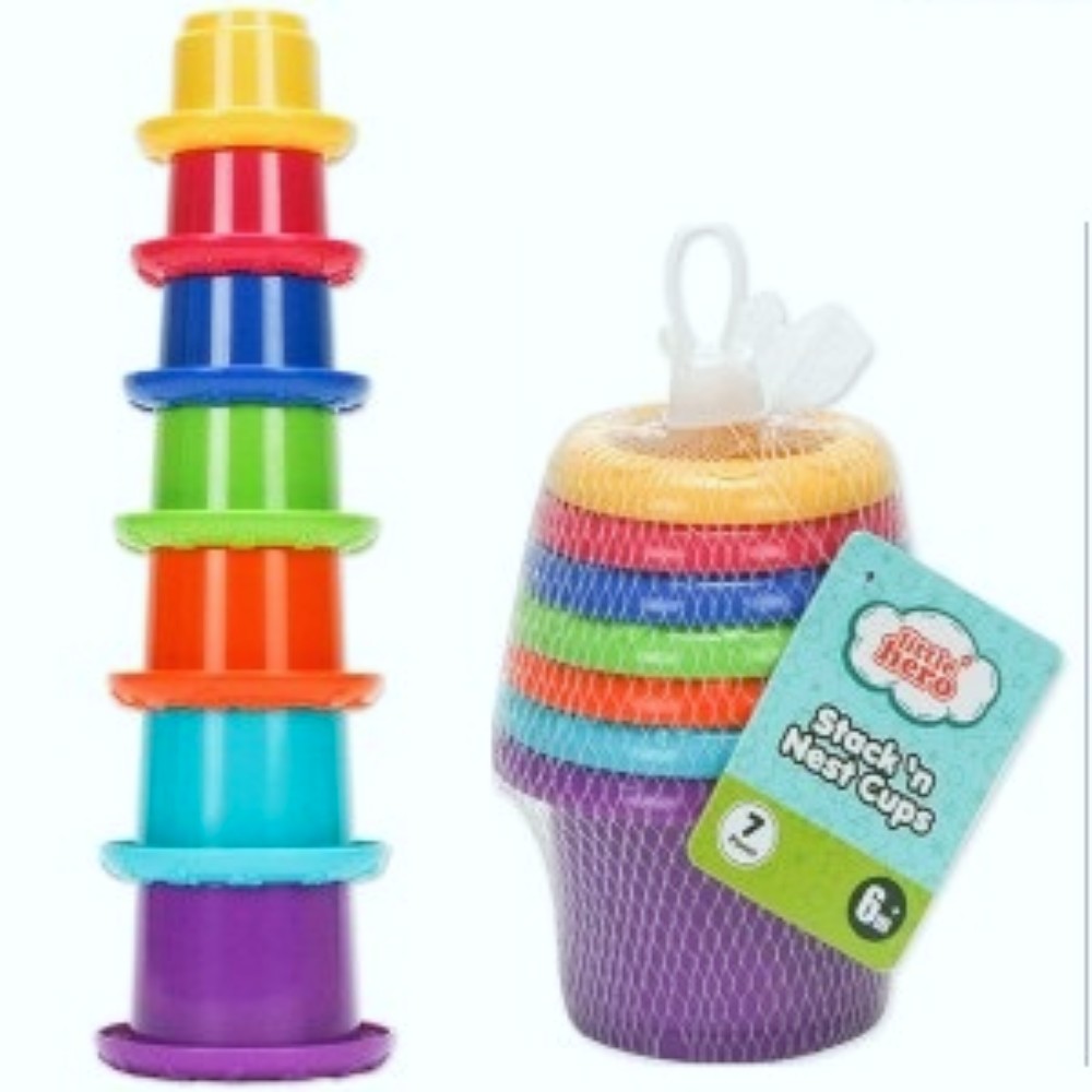 Oce 알록달록 아기 컵 쌓기 놀이 세트 유아 컵 쌓기 소근육 발달 장난감 실내 놀이