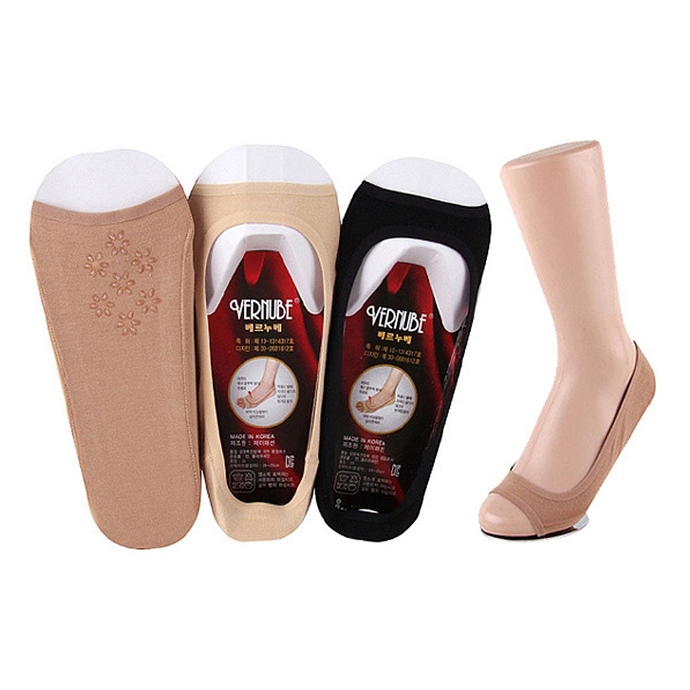 여성 면혼방 국산 앞코 없는 페이크삭스 살1켤레 안보이는 시크릿 여름 구두 woman stocking