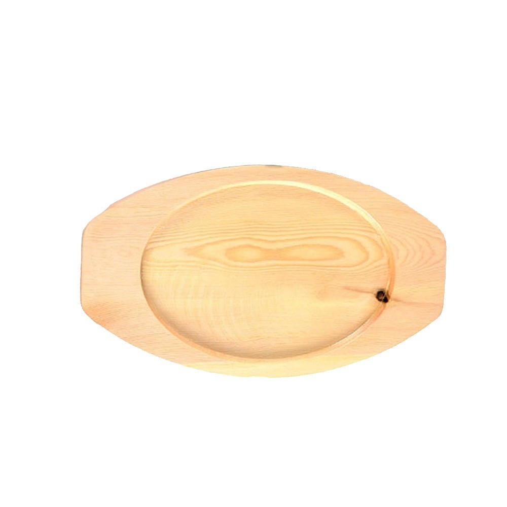 Oce 인덕션 플레이팅접시 주물팬 타원 양수 중 받침대 나무 받침대 접시 사각우드 철판 매트