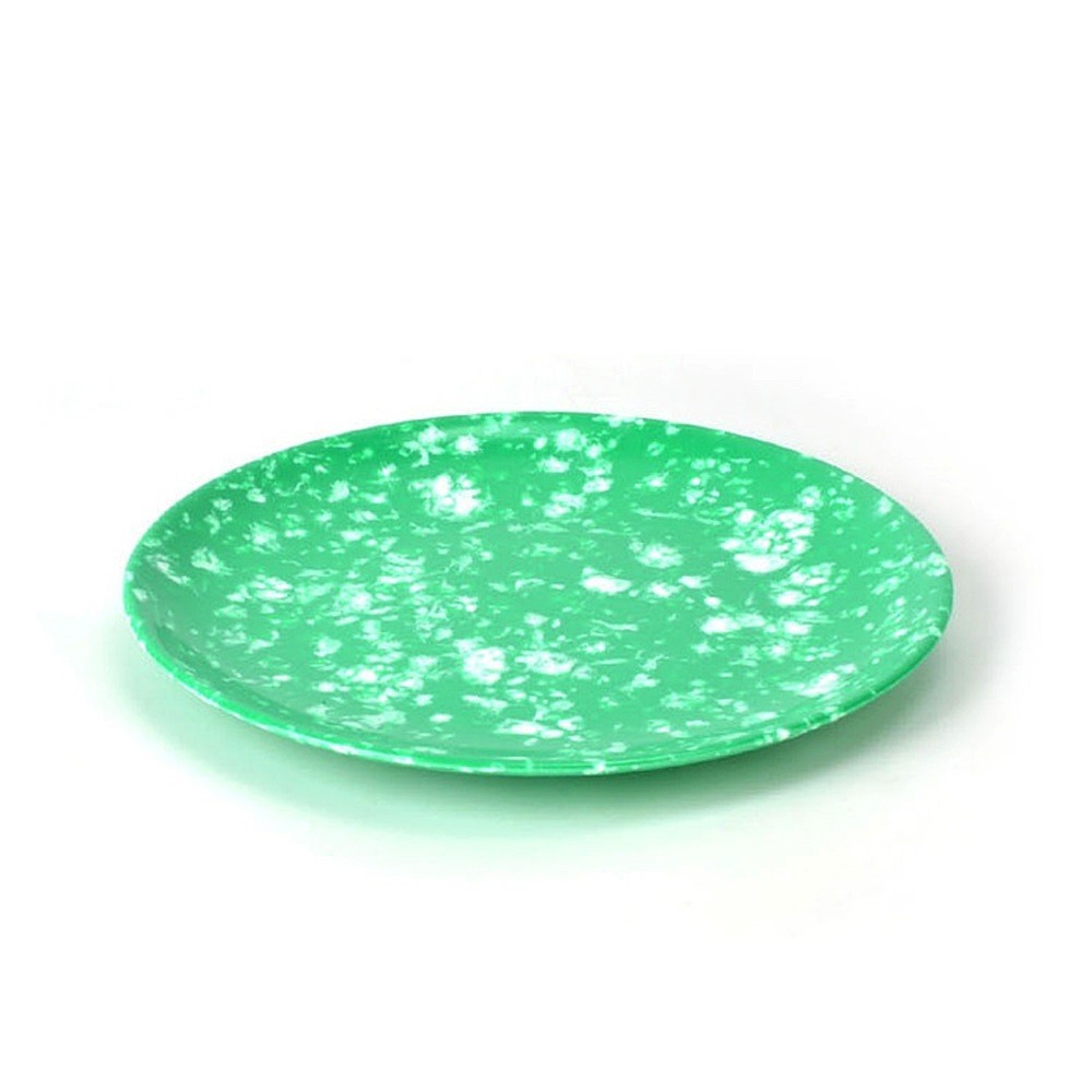 쑥색 떡볶이 그릇 분식 접시 28cm 원형 플라싁 접시 레트로 접시 다회용기