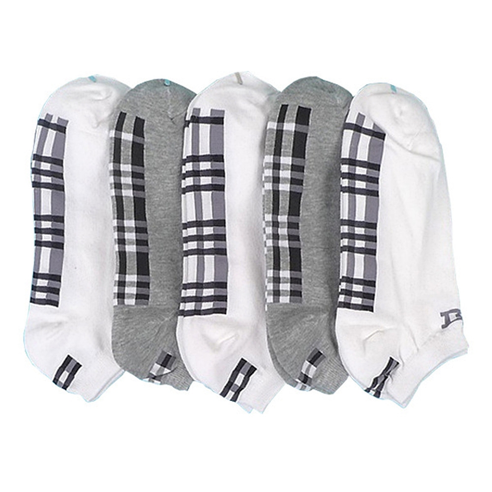 Oce 남성 발목 면혼방 국산 바닥 포인트 양말 흰색 5ea켤레 단목 덧신 남자 기본 발목 man stocking