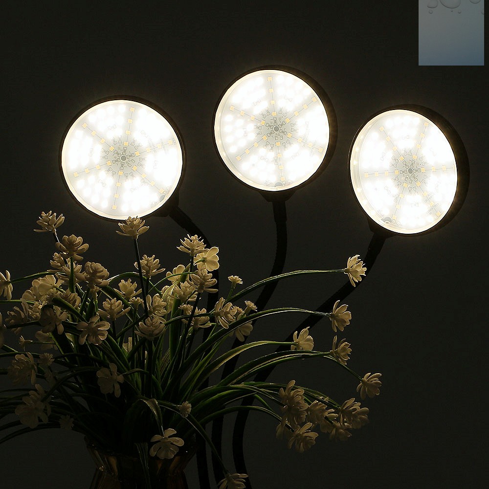 Oce 쑥쑥 광합성 LED 식물 성장등 3헤드 웜색 가드닝 홈플랜트 화분등