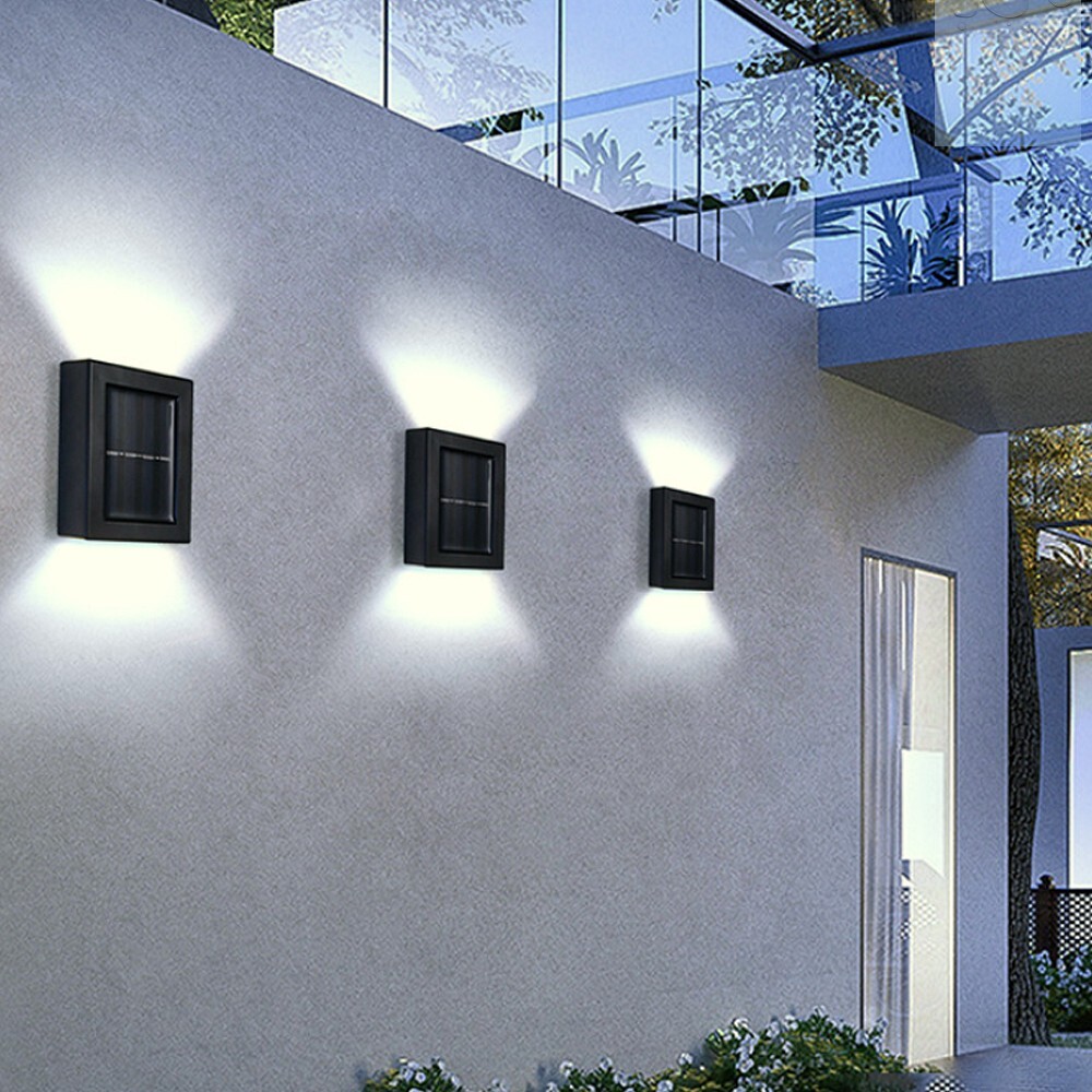 Oce 사각 자연광 테라스 벽등 정원 조명 2ea 태양광 쏠라 전등 실외 외부 직부등 마당 솔라 라이트