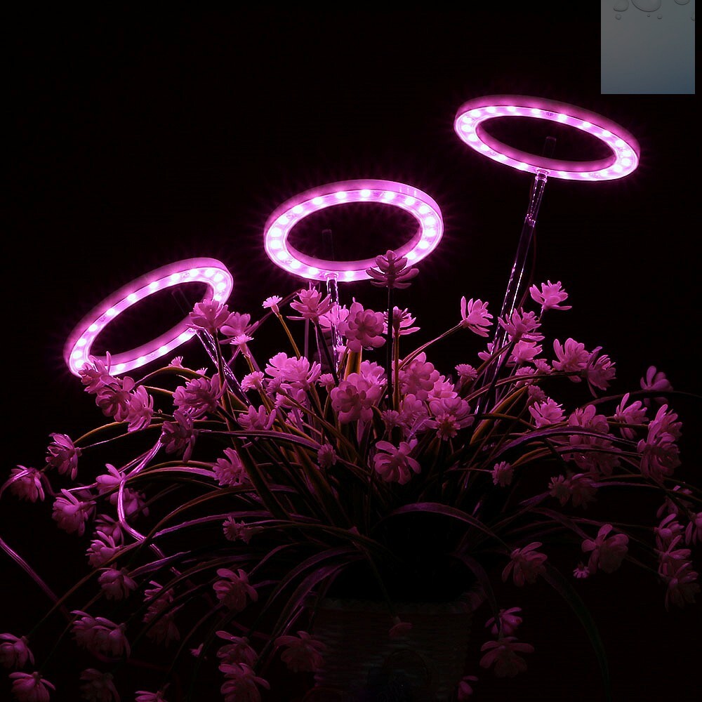 LED 식물 성장등 화분 조명 3헤드형 핑크 형광등 전등 식물 생장 재배등 태양광 공급