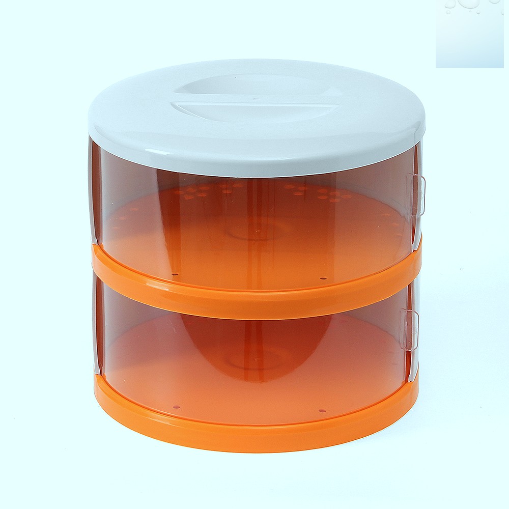 Oce 2단 푸드 커버 찬장형 음식 덮개(오렌지+화이트) 푸드 진열장 식탁보 뷔페 그릇 용품
