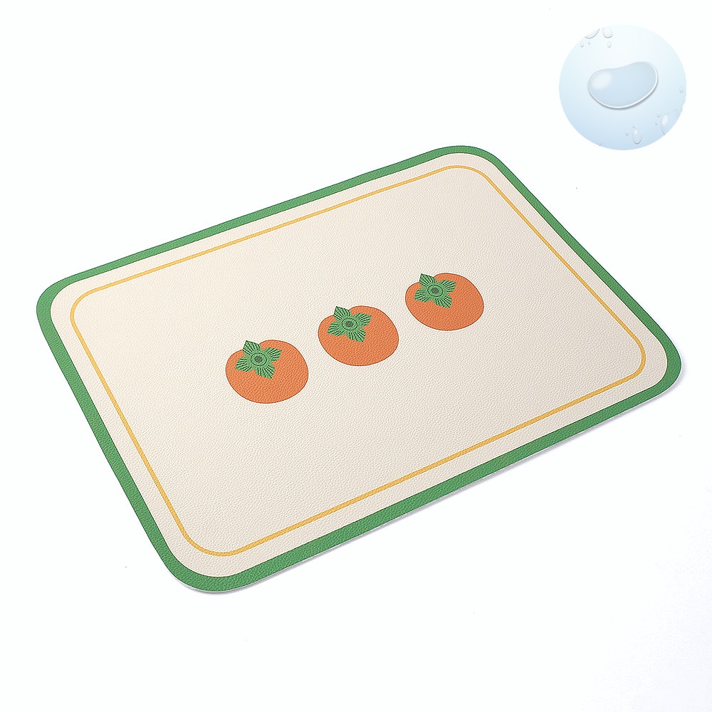 Oce 가죽 식탁 깔개 방수 테이블 매트 45x30cm 과일 수저 받침대 식사 셋팅 메트 논슬립 식사 데코