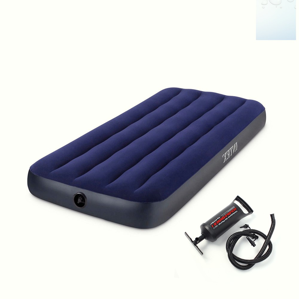 Oce 캠핑 공기 매트 간이 침대+손펌프세트(싱글) (네이비) 차박 야전 침대 잠자리 매트 수면 깔개