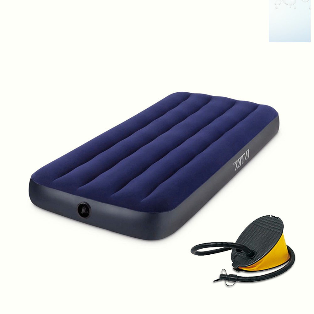 캠핑 공기 매트 간이 침대+발펌프세트(싱글) (네이비) 취침 패드 수면 에어 침대 텐트 침구