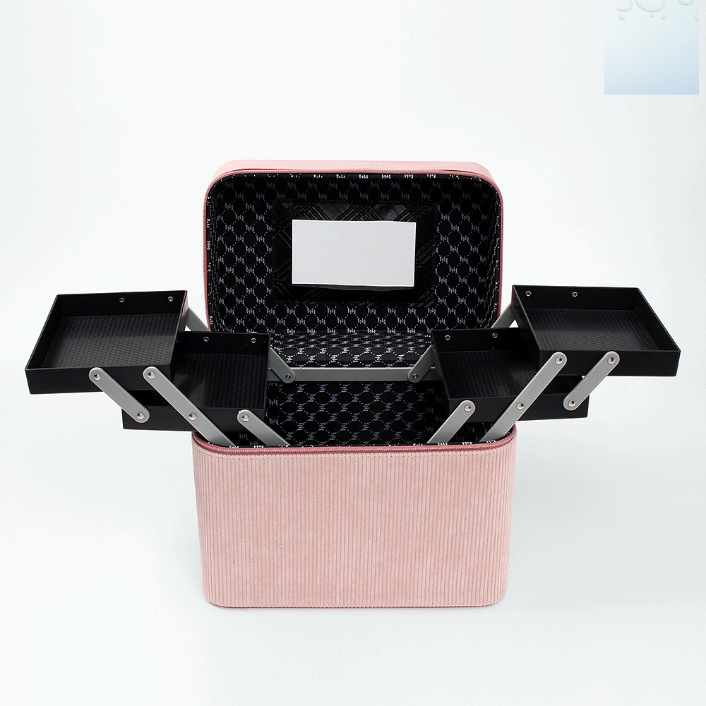 메이크업 상자 날개 가방 (핑크) 화장품 미용 가방 분장 도구함 화장 도구 상자